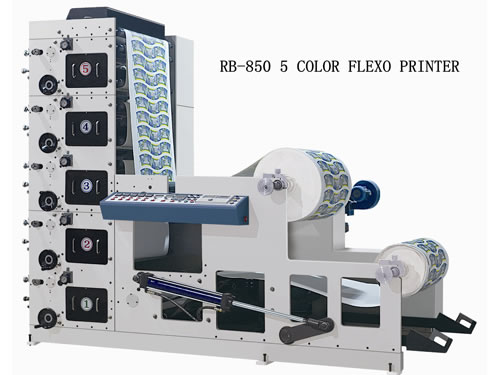 RB-850 4-6 Color Flexo Paper Cup Printing Machine